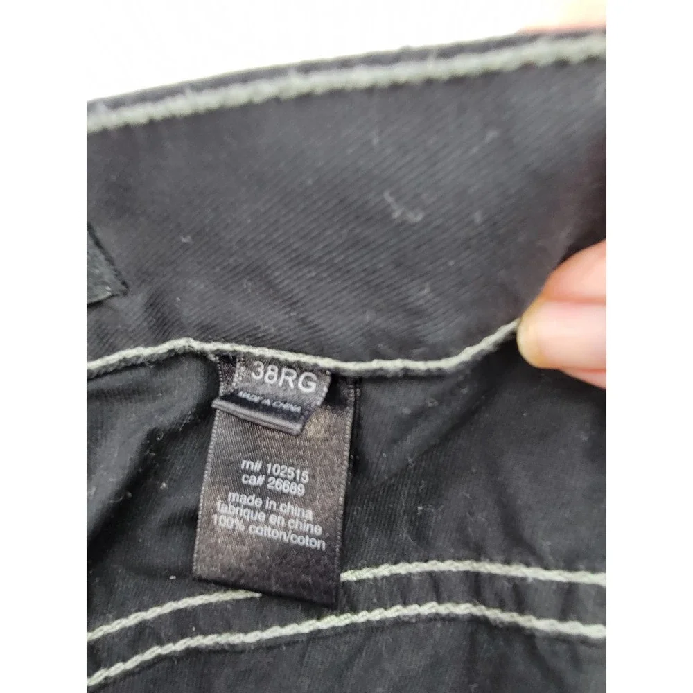 John Varvatos Mens Black Light Weight Slim Fit Button Fly Jeans, Sz 38R - Picture 9 of 9